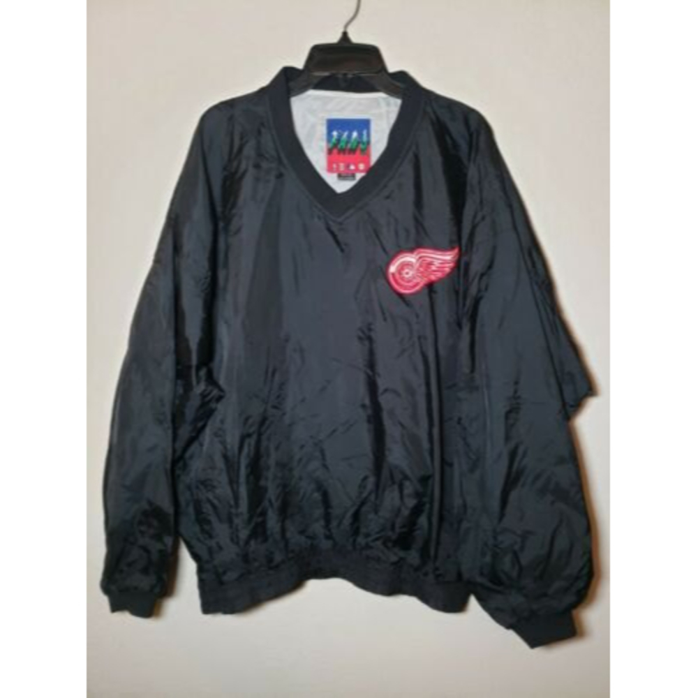 Fans Gear Detroit Redwings Pullover Vintage Windbreaker Size XL